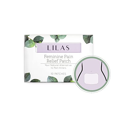 LILAS Menstrual Relief Patch (10 Pack) - Natural Pain Relief for Menstrual Period Symptoms and Cramps | Designed for Menstrual Relief | Herbal and Plant Based Cooling Patches