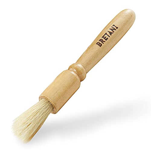 Bretani Coffee Grinder Cleaning Brush - Espresso Maker/Machine Cleaner Tool - Wood Handle, Natural Bristles