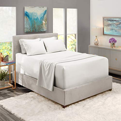 Nestl Extra Deep Pocket Sheets â€“ White Deep Pocket Queen Size Sheet â€“ Hotel Deep Bed Sheets - Deep Fitted Sheet Set - Super Deep Sheets fits 18 Inch to 24 Inches Mattress 6 Piece Queens Deep Sheet Set