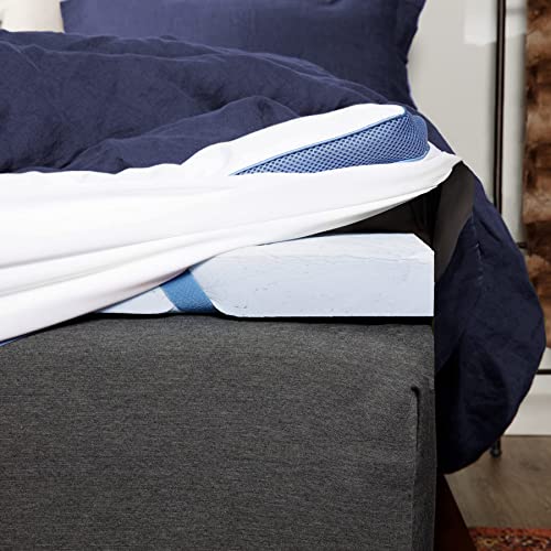 ViscoSoft Pillow Top Latex Mattress Topper California King | American Made Cool Gel-Infused Latex | Responsive 3-Inch Pillow Top Gel Mattress Topper with Adjustable Plush Mattress Pad Cover