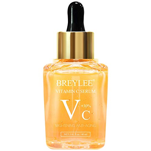 Vitamin C Serum, BREYLEE Anti-Aging Facial Serum with Hyaluronic Acid, Retinol, and Vitamin E Moisturizing Face Serum for Skin Whiten Skin Brighten, Fades Sun Spots (40ml)