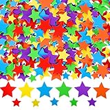 Blulu 900 Pieces Mini Star Foam Stickers Self-Adhesive Star Stickers Assorted Colors for Kid's Arts Craft and Valentine's Day Decoration, 3 Different Sizes