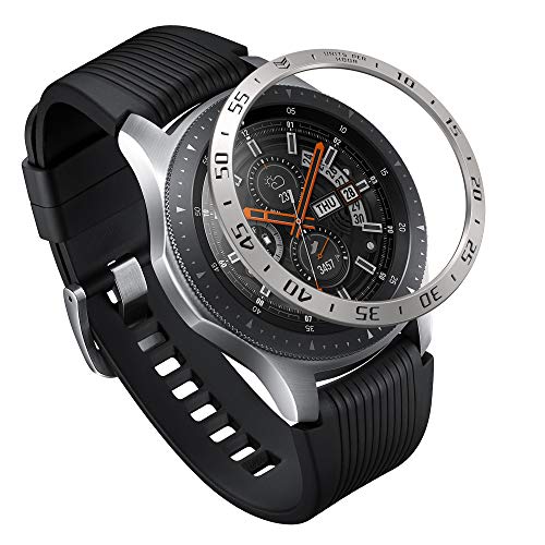 Ringke Bezel Styling for Galaxy Watch 46mm / Galaxy Gear S3 Frontier & Classic Bezel Ring Adhesive Cover Anti Scratch Stainless Steel Protection [Stainless] for Galaxy Watch Accessory GW-46-01