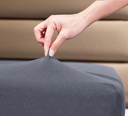 COSMOPLUS Fitted Sheet King Fitted Sheet Onlyï¼ˆNo Flat Sheet or Pillow Shamsï¼‰,4 Way Stretch Micro-Knit,Snug Fit,Wrinkle Free,for Standard Mattress and Air Bed Mattress from 8â€ Up to 14â€,Gray