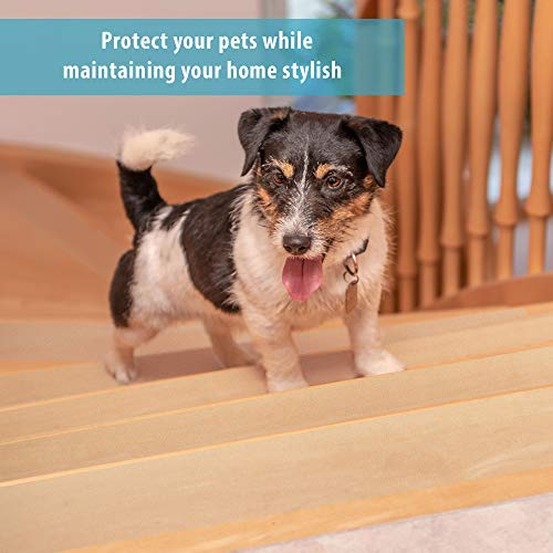 Duyoku Non-Slip Stair Treads Tape Transparent Type - 4"x24" Pack of 15 Clear Type - Non-Slip Grip Tape for Wooden Stairs - Safety Adhesive Transparent Grips for Kids & Elders - Runner, Mat
