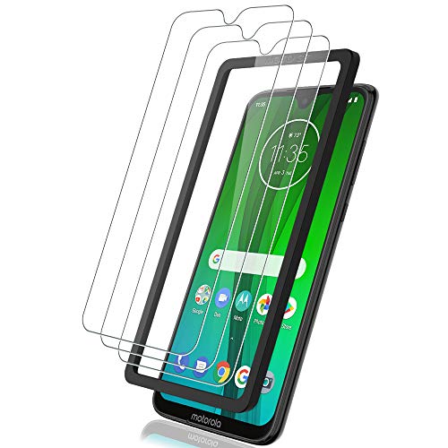 LK [3 Pack] Screen Protector for Moto G7 / Moto G7 Plus, [Alignment Frame Easy Installation] Tempered Glass