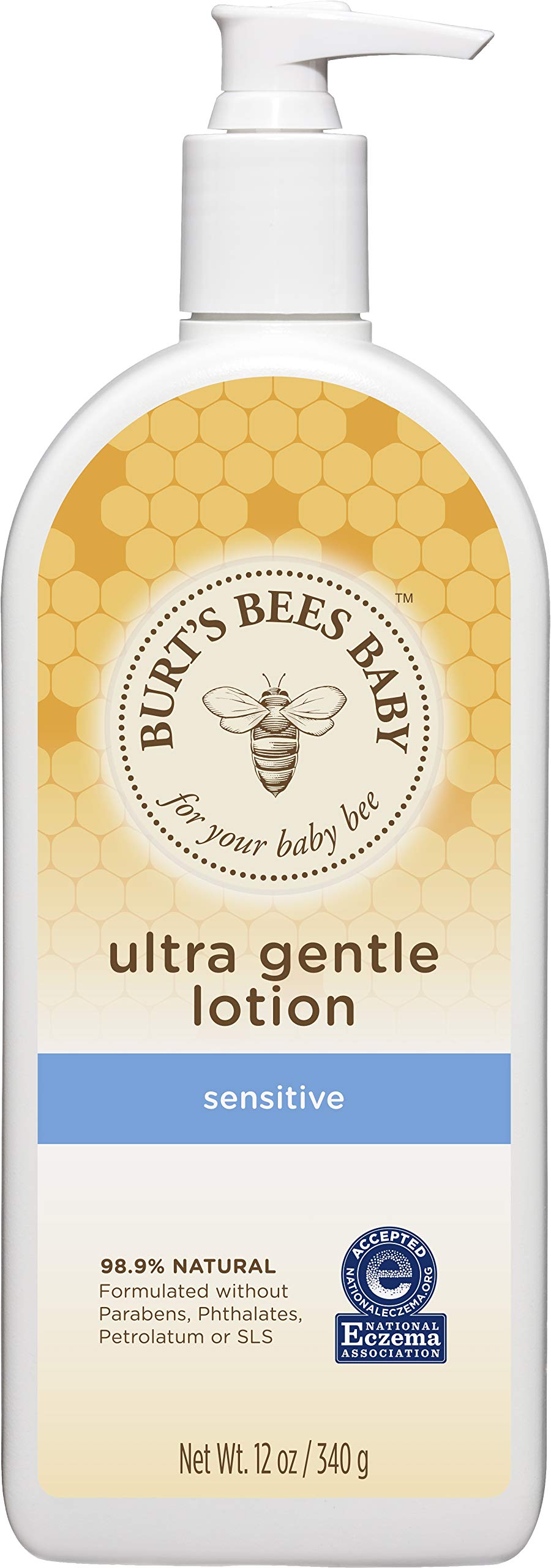 Book Cover Burt's Bees Baby Ultra Gentle Lotion - 12 Ounce Natural 12 Ounce (Pack of 1)