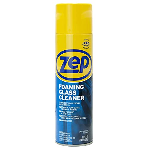 Zep Foaming Glass Cleaner ZUFGC19 (Pack of 2) - Clings to Dirt, Trusted by Pros
