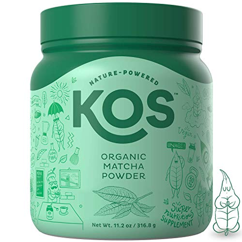 KOS Organic Matcha Powder - No Additives, 100% Pure Matcha Green Tea Powder - USDA Organic, High In Antioxidants, Clean Energy Promoting Plant Based Ingredient, 316.8g, 120 Servings