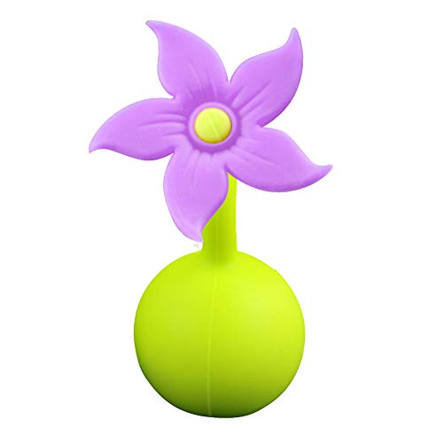 Haakaa Stopper Breastpump Stopper Manual Breast Pump Silicone Flower Stopper 100% Food Grade Silicone BPA PVC and Phthalate Free 1 pc, Purple