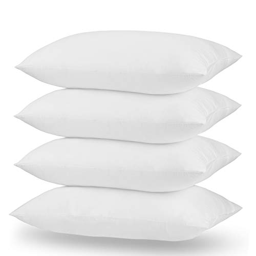 Acanva Bed Pillow Inserts Hotel Quality Extra-Soft Hypoallergenic Rest Cushion Stuffer for Side and Back Sleepers, Queen 20" x 30", White 4 Count