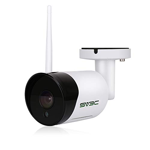 SV3C WiFi Outdoor Camera, 1080P HD Wireless Security IP CameraS, Waterproof Surveillance CCTV Camera with Two Way Audio, IR LED Motion Detection Night Vision Camera, Support Max 128GB SD Card