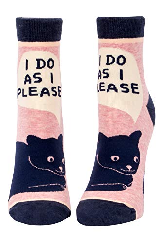 Blue Q Women's Ankle Socks Do As I Please, Women 5-10, Pink