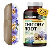 BIO KRAUTER® Chicory Root for Gut & Digestive Support - Pure Vegan Prebiotics & Fiber Supplement in Capsules 1200 mg per Serving 250 Count - No Fillers, Non-GMO - 62 Days of Supply