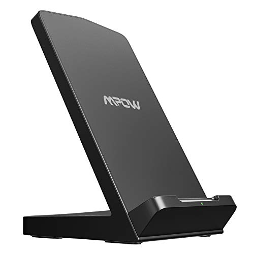 Seneo Fast Wireless Charger with QC 3.0 Adapter, Qi-Certified 10W Max Wireless Charging Stand with Quick Adapter, 7.5W Compatible iPhone 11/11 Pro/11 Pro Max/XS MAX/XR/XS, Galaxy Note 10/Note 10+/S10+