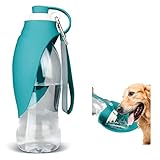 TIOVERY Dog Water Bottle for Walking, Pet Water Dispenser Feeder Container Portable with Drinking Cup Bowl Outdoor Hiking, Travel for Puppy, Cats, Hamsters, Rabbits and Other Small Animals 20 OZ