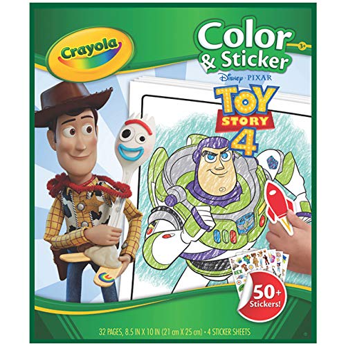 Crayola Toy Story 4 Coloring Pages & Stickers, Kids at Home Activities, Gift for Kids, Age 3, 4, 5, 6, 7