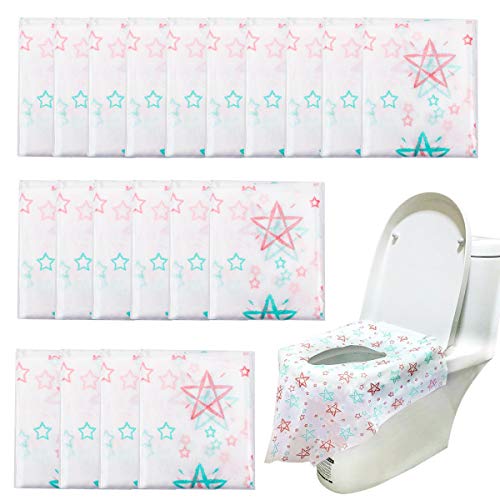 Homgaty 20 Pack Extra Large Size XXL Potty Seat Cover Potty Protectors Disposable Toilet Seat Cover for Kids Potty Training or Adults Home Travel Public Toilet Use(Individually Wrapped)