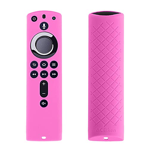 Book Cover ACEIken Cover/Case for Fire TV Stick 4K / Fire TV Cube/Fire TV (3rd Gen) Compatible with All-New 2nd Gen Alexa Voice Remote Control (Pink)