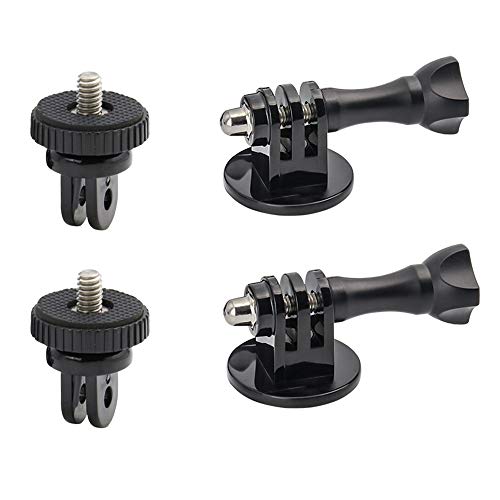 woleyi Tripod Adapter Mounts with Camera 1/4-20 Screw Adapter Compatible for Gopro Hero Action Cameras