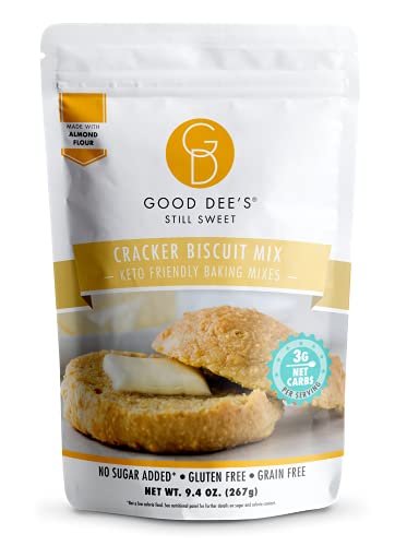 Book Cover Good Dees Low Carb Baking Mix,Cracker Biscuit Mix, Keto Baking Mix, Gluten Free, No Sugar Added, Grain-Free, Soy-Free, Diabetic, Atkins & WW Friendly (3g Net Carbs, 10 Servings)