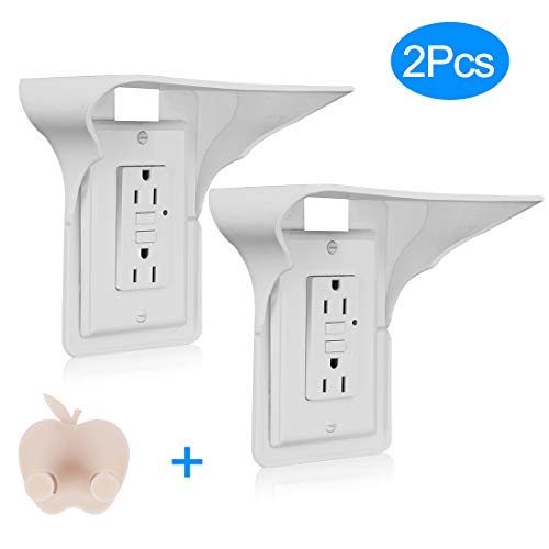 Wall Outlet Shelf, 2 Pack, Easy Installation, No Additional Hardware Required, Works with Most Vertical Single Outlets and Light Switches.