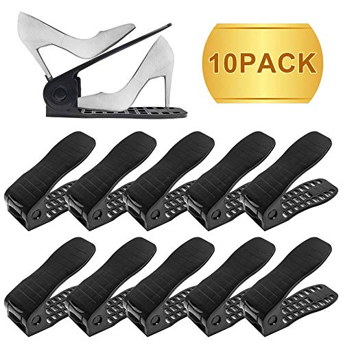 B&E Store Shoe Slots Space Saver | Shoe Slots Space Saver | Shoe Slots Organizer | Shoe Organizer Space Saver | Shoe Stacker | Easy Shoe Organizer |10 Pcs Pack