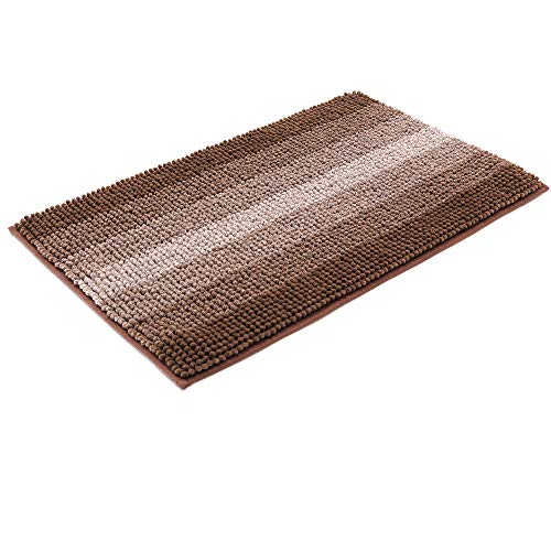 Book Cover 28x18 Inch Bath Rugs Made of 100% Polyester Extra Soft and Non Slip Bathroom Mats Specialized in Machine Washable and Water Absorbent Shower Mat,Brown