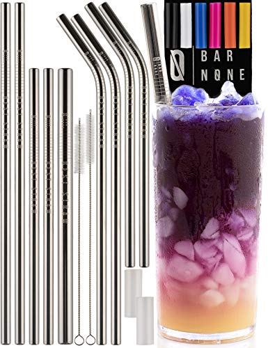 Book Cover BAR NONE Best Straws Set of 10 | 8.5 & 10.5