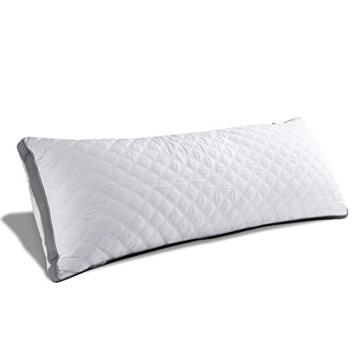 Oubonun Premium Adjustable Loft Quilted Body Pillows - Firm and Fluffy Pillow - Quality Plush Pillow - Down Alternative Pillow - Head Support Pillow - 21"x54".