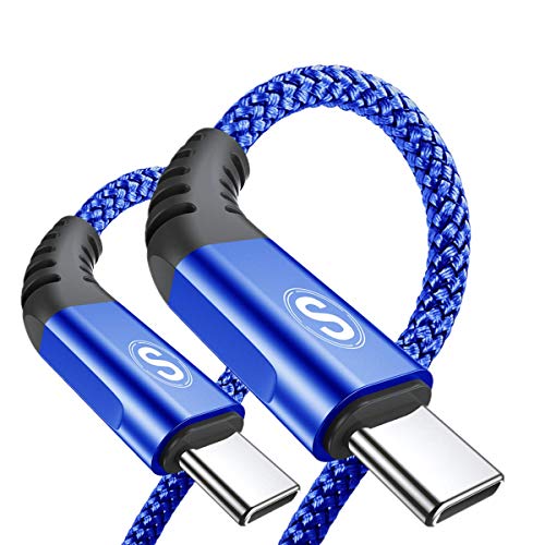 USB Type C Cable 3.1A Fast Charging [3-Pack, 3.3+6.6+10ft],Sweguard USB-A to USB-C Charge Braided Cord Compatible with Samsung Galaxy S21 S20 S10 S8 Plus A12 A11,Note 10 9 8,PS5,USB C Charger-Blue