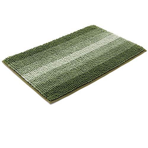 COSY HOMEER 28x18 Inch Bath Rugs Made of 100% Polyester Extra Soft and Non Slip Bathroom Mats Specialized in Machine Washable and Water Absorbent Shower Mat,Green