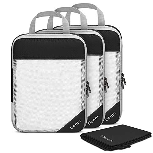 Compression Packing Cubes, Gonex Extensible Storage Mesh Bags Organizers