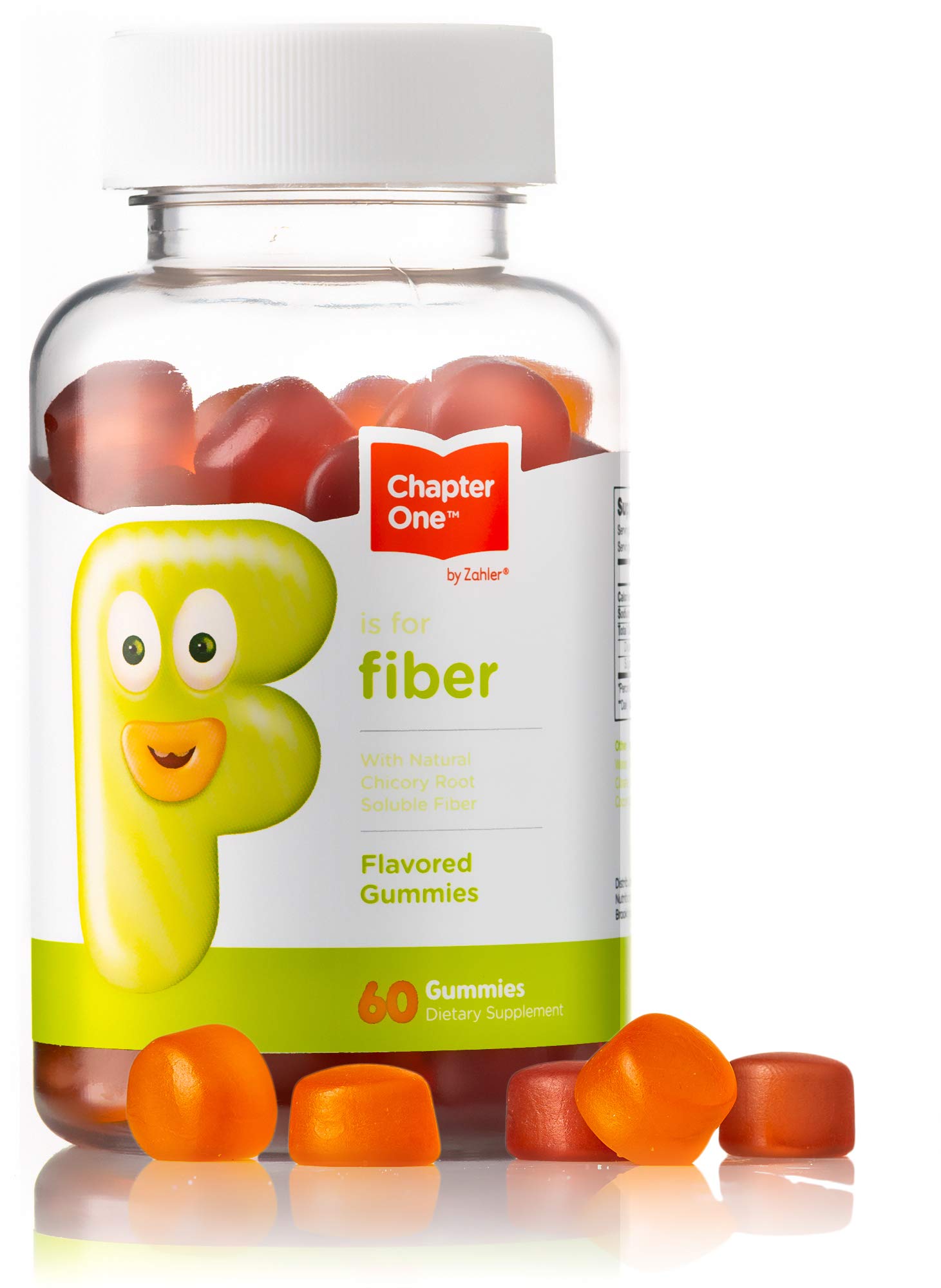 Book Cover Chapter One Fiber Gummies, with Natural Chicory Root Soluble Fiber, Certified Kosher, 60 Flavored Gummies