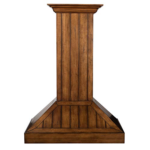 ZLINE 30 in. Wooden Wall Mount Range Hood in Rustic Light Finish - Includes Motor (KPLL-30)