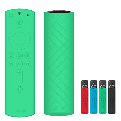 Book Cover Yeegewin Silicone Cover/Case for Fire TV Stick 4K/Fire TV (3rd Gen)/Fire TV Cube Compatible with All-New 2nd Gen Alexa Voice Remote Control(Turquoise)
