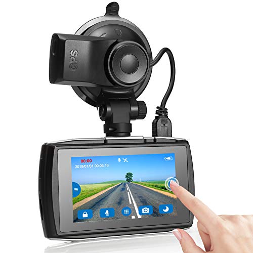 Dash Cam, Z-Edge T3 3" Touch Screen Full HD 1080P Dash Camera for Cars with GPS, Sony Sensor, Super HDR Night Vision, 4 Preset Optimized Setting, G-Sensor, Parking Monitor, Loop Recording, 128GB Max