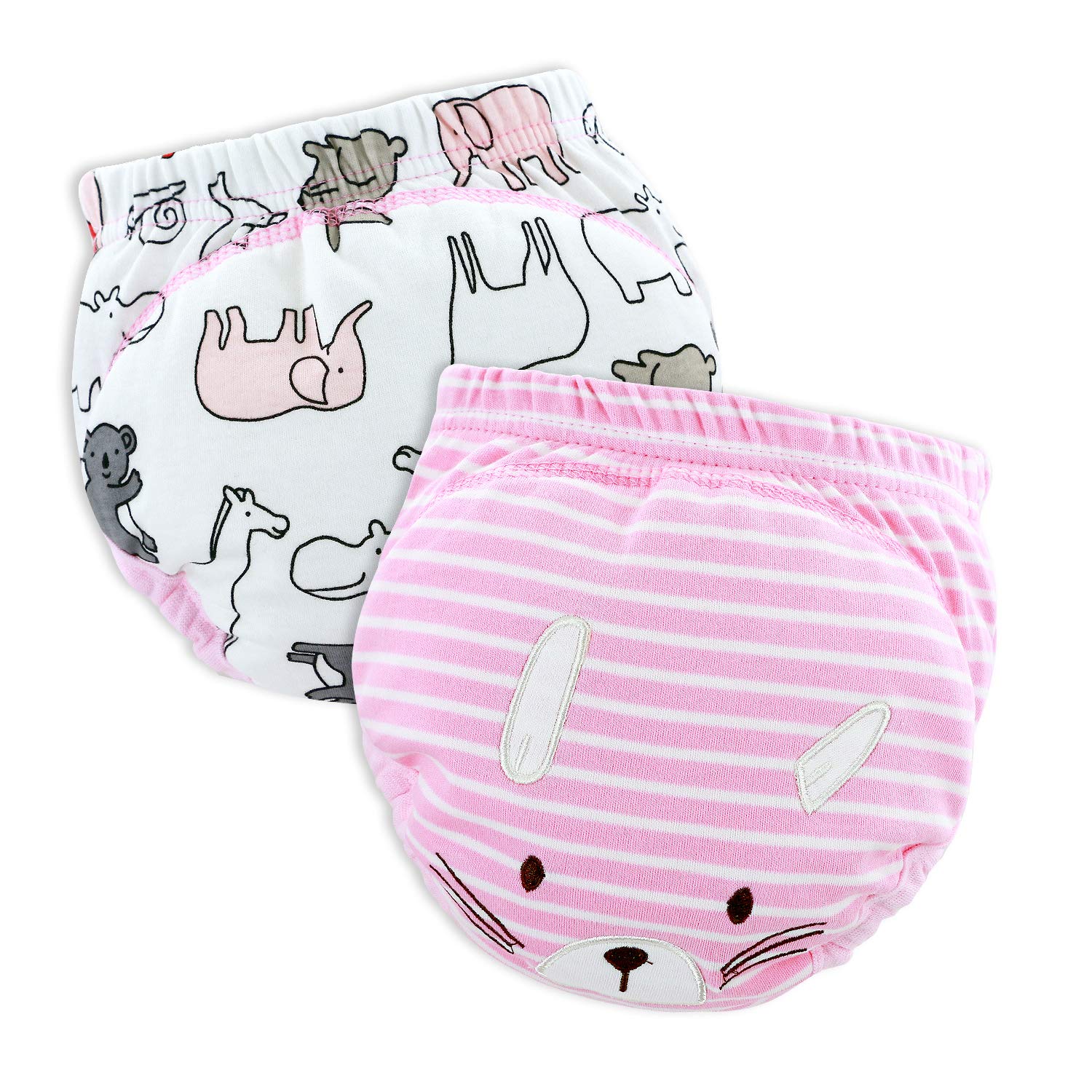YICHAOYILIANG Baby Training Pants 2 Pack Padded Toddler Potty Training Underwear for Boys and Girls-12M-2T