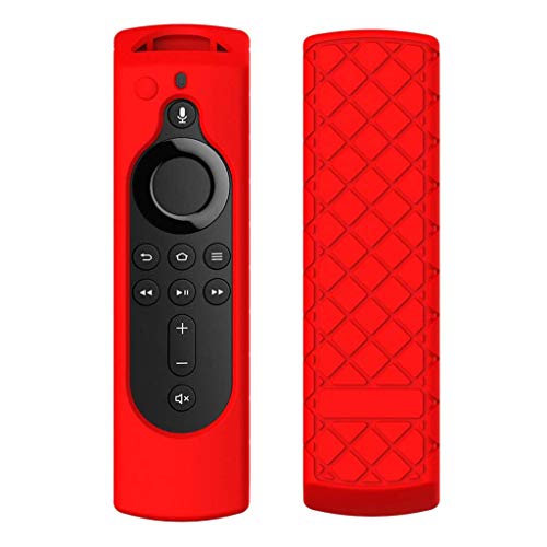 Book Cover  Orcbee  _for Amazon Fire TV Stick 4K TV Stick Remote Silicone Case Protective Cover Skin (Red)
