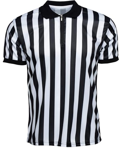 Murray Sporting Goods Men’s Referee Shirt Collared | Official Mens Ref Shirt Jersey Short Sleeve - Football Halloween Costume (Large)