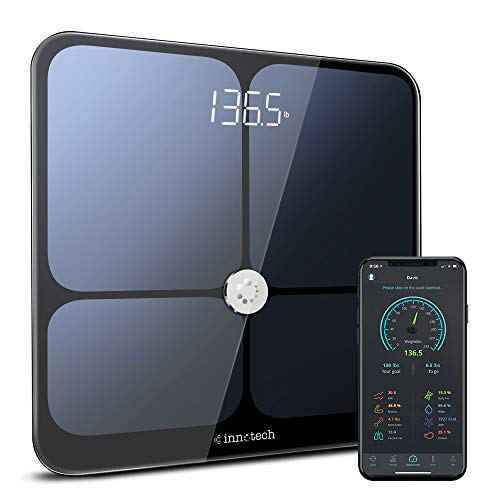 Book Cover Innotech Smart Bluetooth Body Fat Scale Digital Bathroom Weight Weighing Scales Body Composition BMI Analyzer & Health Monitor with Free APP, Compatible with Fitbit, Apple Health & Google Fit