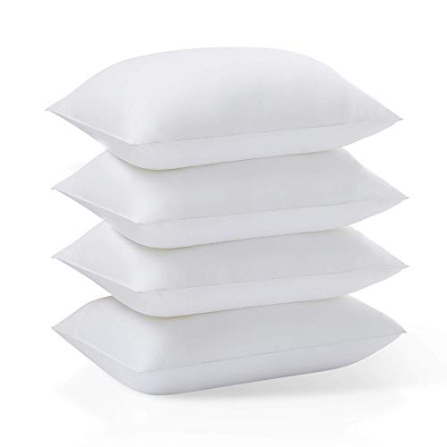 Book Cover Acanva Bed Pillow Inserts Hotel Quality Extra-Soft Rest Cushion Stuffer for Side and Back Sleepers, Standard (Pack of 4), White 4 Count