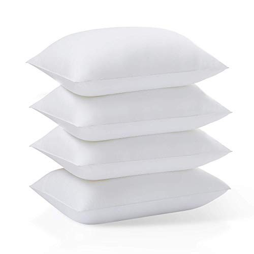 Acanva Bed Pillow Inserts Hotel Quality Extra-Soft Rest Cushion Stuffer for Side and Back Sleepers, Standard (Pack of 4), White 4 Count
