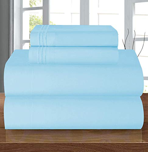 Luxurious Soft 1500 Thread Count Egyptian Quality 4-Piece Bed Sheet Set Wrinkle and Fade Resistant Coziest Bedding Set, Deep Pocket up to 16inch