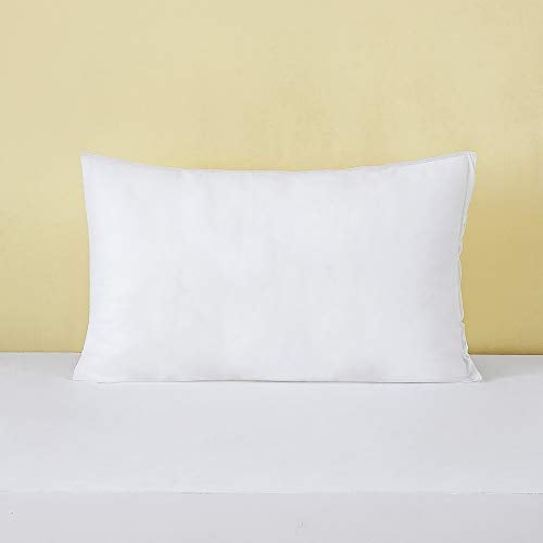 Book Cover MIULEE 12x20 Pillow Inserts Soft Square Throw Pillow Form Inserts Premium White Sham Stuffer