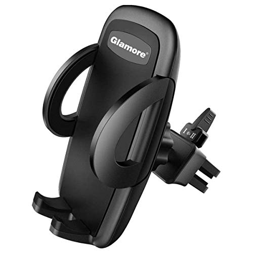 Glamore Car Mount, Universal Smartphone Car Air Vent Mount Holder Cradle Car Phone Mount for Samsung Galaxy S6 S5iPhone XS XS Max X 8 8 Plus 7 7 Plus SE 6s 6 Plus 6 5s 5 4s 4 Car Mount Stand (1 Pack)