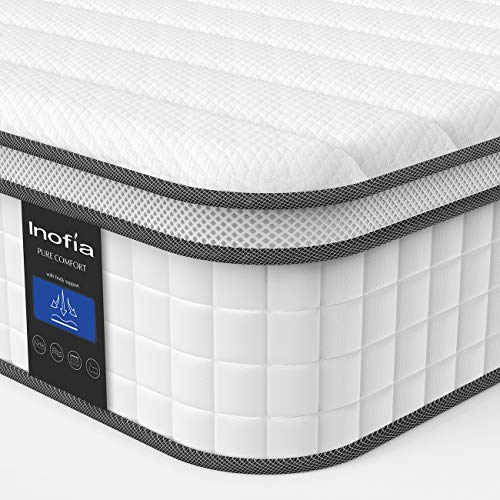 Twin XL Mattress, Inofia Responsive Memory Foam Mattress, Hybrid Innerspring Mattress in a Box, Sleep Cooler with More Pressure Relief & Support, CertiPUR-US Certified, 10 Inch, Twin XL