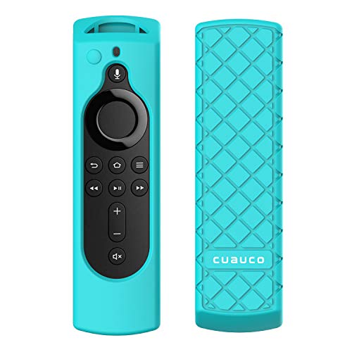 Cuauco Protective Silicone Case for Amazon Fire TV Stick 4K Remote Control (Compatible with all-new Alexa Voice Remote),(Anti Slip)Shock Proof Remote Controller Case(Model Year 2019,2020)(Mint Green)