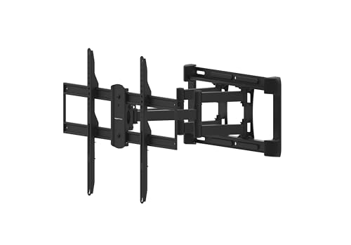 Amazon Basics Heavy Duty Dual Arm, Full Motion Articulating TV Mount for 37" to 80" TVs up to 132 lbs, VESA Compatible, Fits LED LCD OLED Flat Curved Screens, Black
