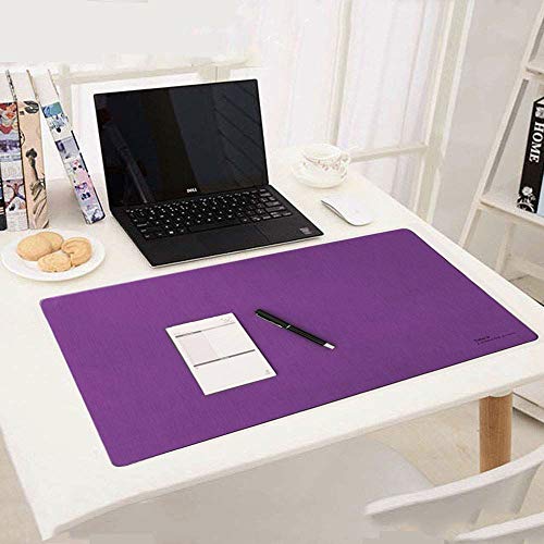 Mouse Pad, Desk Mat, zxtrby Large Desk Pad for Office Home Desk Protector pad Waterproof Cotton & Nano Technology Water 24''x14'' (Purple)